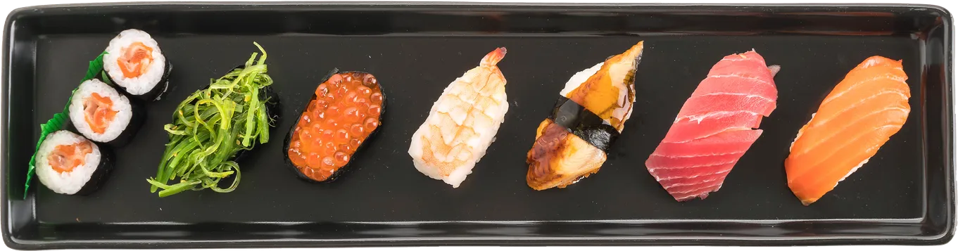 mixed sushi set - japanese food - Shitake